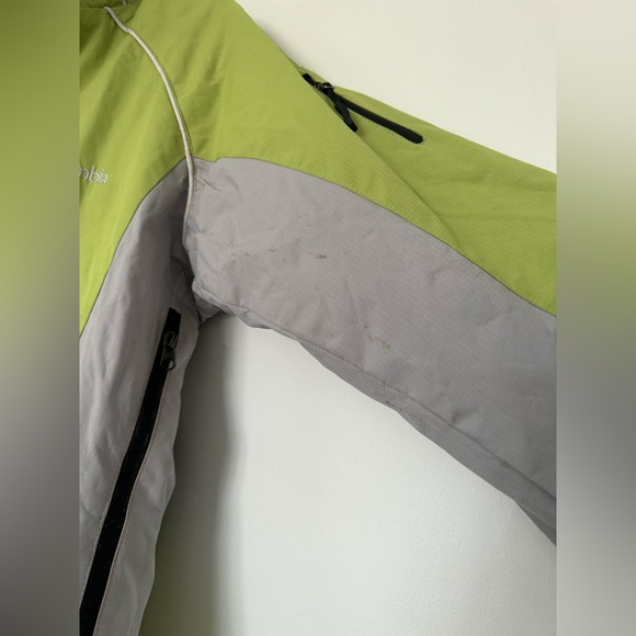 Columbia TITANIUM OMNI TECH Women Jacket Coat Lime Green Shell Ski Snowboard Y2K - Picture 8 of 17